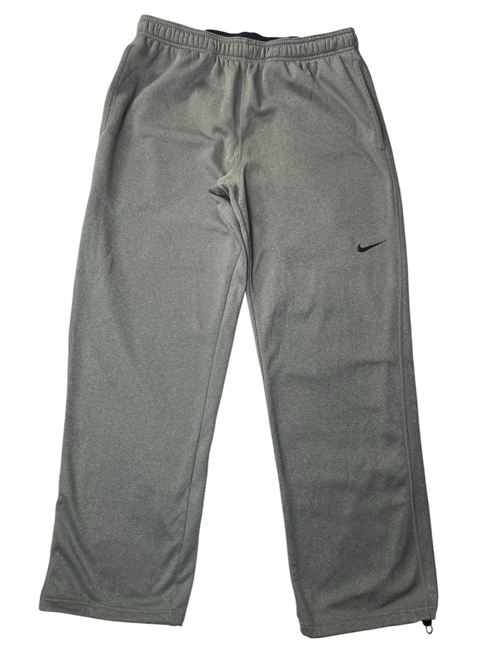 Nike Therma-FIT Open Hem Fleece Active Lounge Pants Men’s Large Gray Y2K